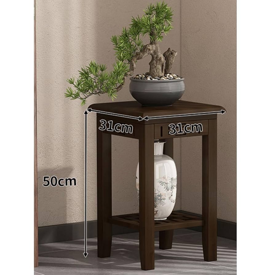 Amazon.co.jp: MJKQ9 花台 木製 31*31*90 フラワースタンド 玄関